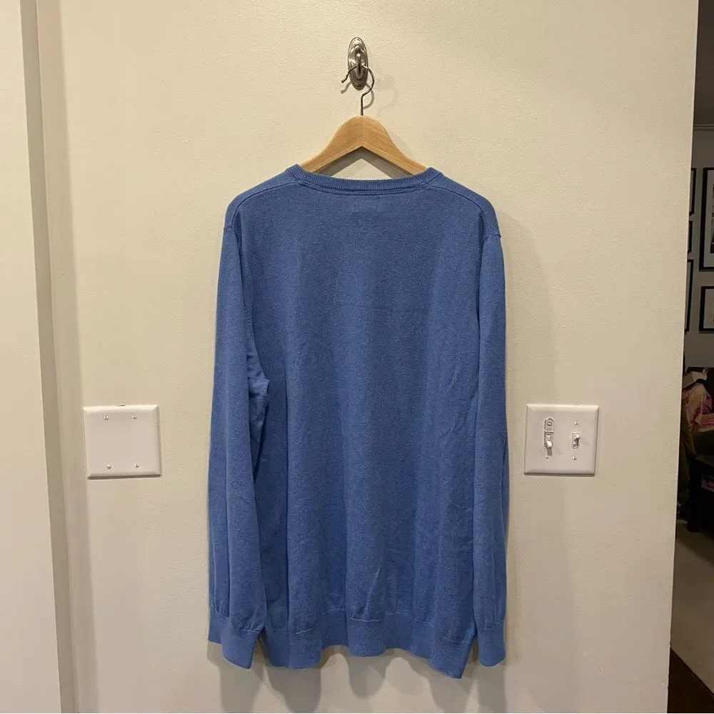 L.L. bean Men's Wicked Soft Cotton/Cashmere Sweater Crewneck XXL tall